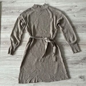 Dynamite tie belt sweater dress